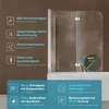 doporro 70x120x140cm Design-Duschwand für Badewanne Produktbild-Vorschau 3