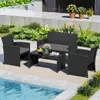 COSTWAY Polyrattan Gartenmöbel Set, Outdoor Lounge Möbel, Produktbild-Vorschau 2