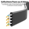 JAMEGA RJ45 LAN Flachkabel, 2 m, Schwarz, Produktbild-Vorschau 4