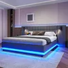 Sweiko Polsterbett, 180x200cm, mit LED-Leiste, Kopfteil mit Produktbild-Vorschau 1