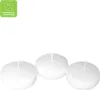 Three white floating candles are arranged on a white background. A green square overlay in the top left corner displays the number '12' and text in German. Anteprima dell’immagine prodotto