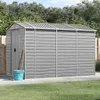 vidaXL Zahradní přístřešek Světle šedý 191 x 300 x 198 cm Náhled obrázku produktu 2