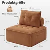 Modularer Loungesessel für Wohnz, Bodensessel aus Cord 84 × Produktbild-Vorschau 6