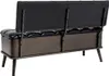 vidaXL Banc avec espace de rangement et dossier 110cm noir Voir les images du produit 4