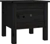 vidaXL Tables d'appoint 2 pcs. noir 40x40x39 cm pin massif Voir les images du produit 9