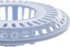 A close-up, detailed shot of a light blue plastic drain strainer with a white background. Podgląd zdjęcia produktu