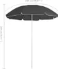 vidaXL Ombrellone con palo in acciaio antracite 180 cm Anteprima dell’immagine prodotto 4