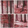 Bild auf Leinwand - Leinwandbild - 3 Teile - Wald Rot Bäume Produktbild-Vorschau 8