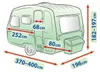 Hoogwaardige conische beschermhoes voor caravans, blauw, Productafbeelding-voorbeeld 3