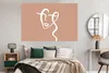 MuchoWow® Poster Gesicht - Abstrakt - Weiß - Braun 180x120 Produktbild-Vorschau 4