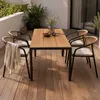 Zestaw mebli ogrodowych balkon stół Allen Pro 130x70W + 4x Podgląd zdjęcia produktu 2