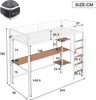 Flieks Etagenbett 90x200cm mit Schreibtisch, Hochbett Produktbild-Vorschau 3