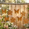 8er Set Dekohänger Blume Rost Schmetterling Metall Produktbild-Vorschau 1