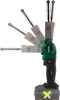 A cordless band file tool with multiple articulated arms shown in different positions, indicating adjustability. The tool is attached to a battery pack. Produktbild-Vorschau