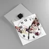 Wanduhr - Quadrat - Glasuhr - Vogel Abstraktion - 30x30cm - Produktbild-Vorschau 2