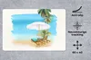 MuchoWow® Schreibtischunterlage Strandkorb - Sonnenschirm - Produktbild-Vorschau 2