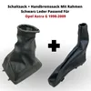 Schaltsack + Handbremssack Mit Rahmen Schwarz Leder Passend Produktbild-Vorschau 1