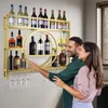 Nowoczesny metalowy regał na wino 3-poziomowy regał na wino Podgląd zdjęcia produktu 6