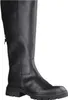 A studio shot of a black leather boot. Produktbild-Vorschau