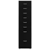 vidaXL Aktenschrank mit Rollen Schwarz 28x41x109 cm Metall Anteprima dell’immagine prodotto 1