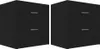 vidaXL Tables de chevet 2 pcs. noir 40x30x40 cm bois Voir les images du produit 2