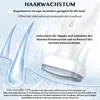A close-up illustration of a microneedling device with text explaining its benefits for hair growth. Produktbild-Vorschau