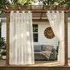 Outdoor Vorhang mit Ösen Wasserdicht Transparent Gardinen Produktbild-Vorschau 4