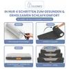An instructional graphic showing the 4 steps to assemble a dog bed. Produktbild-Vorschau