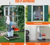 Collage of images showing a garden tool organizer in different settings: garden, tool room, and garage. Anteprima dell’immagine prodotto