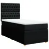 Boxspringbett mit Matratze Schwarz 80x200 cm Stoff Produktbild-Vorschau 3