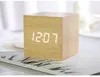 Holzwürfel Digitalwecker mit LED elektronischer Zeitanzeige Produktbild-Vorschau 1