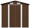 vidaXL Geräteschuppen Braun 204x132x186 cm Stahl Produktbild-Vorschau 1