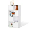 Libreria, scaffale verticale in MDF bianco con 8 scomparti Anteprima dell’immagine prodotto 1