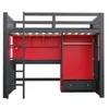 Lit superposé Merax, lit mezzanine 90 x 200 cm avec bureau, Voir les images du produit 10