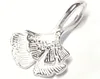 Ginko Anhänger 925 Sterling Silber dezent doppeltes Blatt Produktbild-Vorschau 1