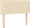 vidaXL Čelo postele krémové 100x5x78/88 cm Látka Náhled obrázku produktu 1