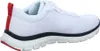 A side view of a white athletic shoe with red accents. Produktbild-Vorschau