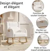 Sedia a dondolo con orsetto bianco e supporto lombare, Anteprima dell’immagine prodotto 5