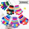 6 Paare Stretch Vollfinger Handschuhe,vollfinger Handschuhe Produktbild-Vorschau 1