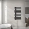 A modern bathroom with a freestanding bathtub and a dark anthracite radiator mounted on the wall. Náhľad obrázku produktu
