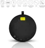 A black Leicke Bluetooth speaker is shown against a white background with feature icons and text above it. Produktbild-Vorschau