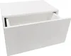 A white nightstand with one drawer partially open, shown from a slightly elevated angle against a white background. Produktbild-Vorschau