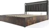 A bed frame with a headboard, shown from a side angle against a white background. Voir les images du produit