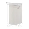 3 x Wäschekörbe Bambus, oval, 46 l, faltbar, mit Deckel, Produktbild-Vorschau 4