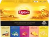 A box of Lipton Discovery Collection flavored black teas, showing the brand logo and various tea flavors with their ingredients. Produktbild-Vorschau