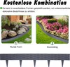 A collage showing two garden edging examples and a sample of the product. Náhled obrázku produktu