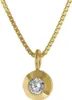 trendor 75042 Gold Anhänger mit Zirkonia an goldplattierter Kette 1 Produktbild-Vorschau