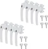 8 x Alu Fenstergriff in Weiß RAL 9016 abschließbar - Stiftlänge 30mm Produktbild-Vorschau