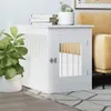 vidaXL Gabbia per cani in stile arredamento bianco 55x75x65 Anteprima dell’immagine prodotto 2
