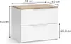 Commode Vicco Wido Blanc/Sonoma 60x50cm avec 2 tiroirs, Voir les images du produit 3